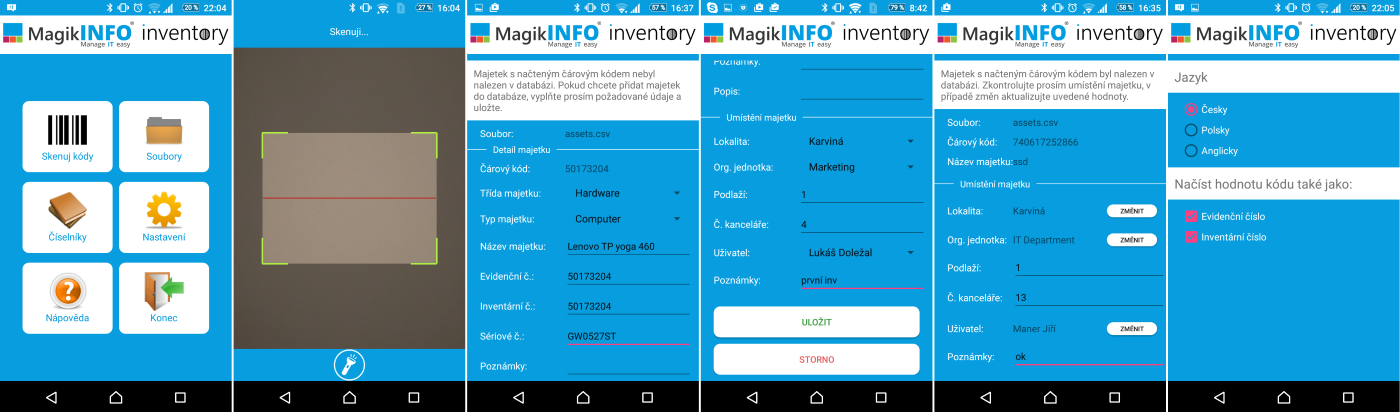 Nová mobilní aplikace MagikINFO Inventory