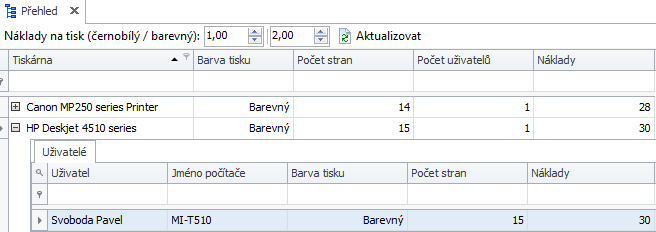 Nová sestava Tiskárny – Přehled