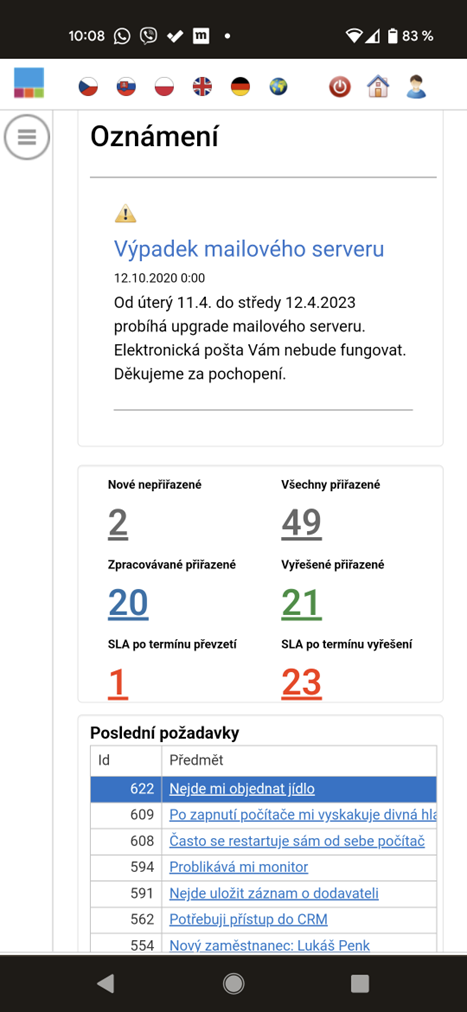 Nové mobilní zobrazení
