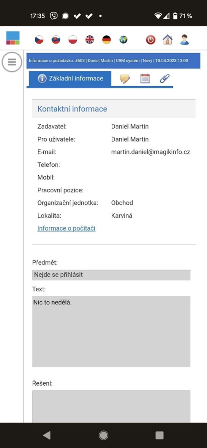 Nové mobilní zobrazení