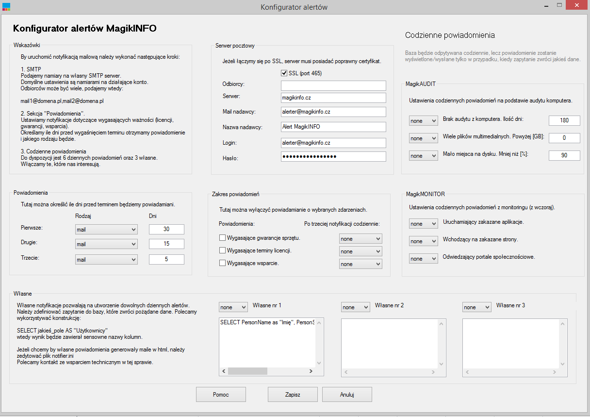 Konfigurator Alertów